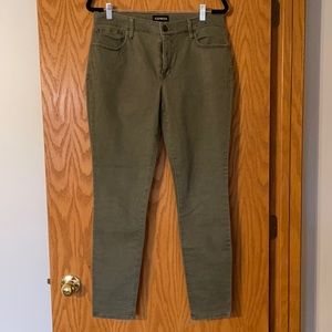 Olive Green Express Jeans, Size 10